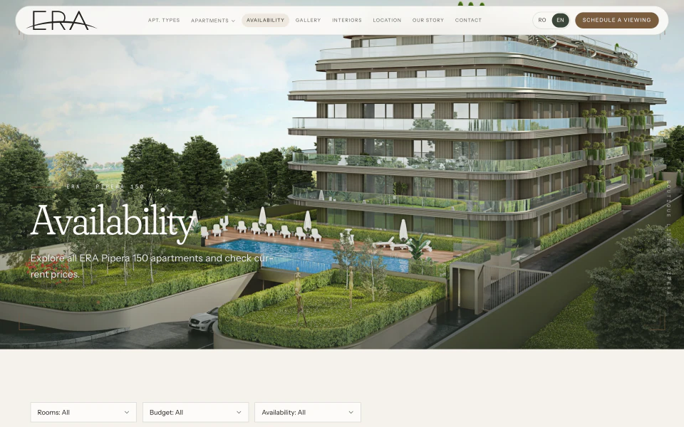 ERA Pipera 150 — Beelden van de live website