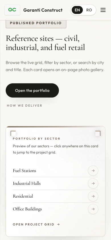 Garanti Construct — mobile